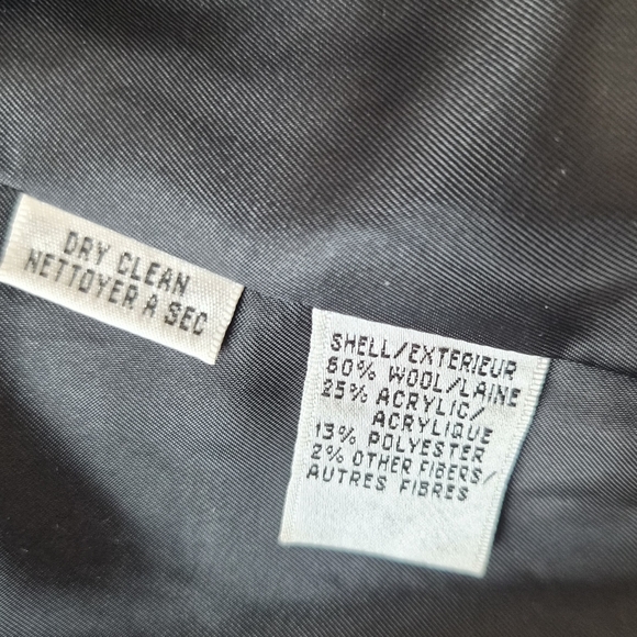 Talbots Petites Black & Tan Bouclé Wool Blend Tweed Blazer - Size 14P - Picture 3 of 8